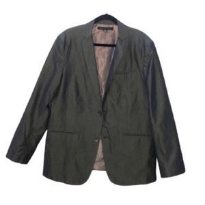 Kenneth Cole Men Black Blazer Black Cotton